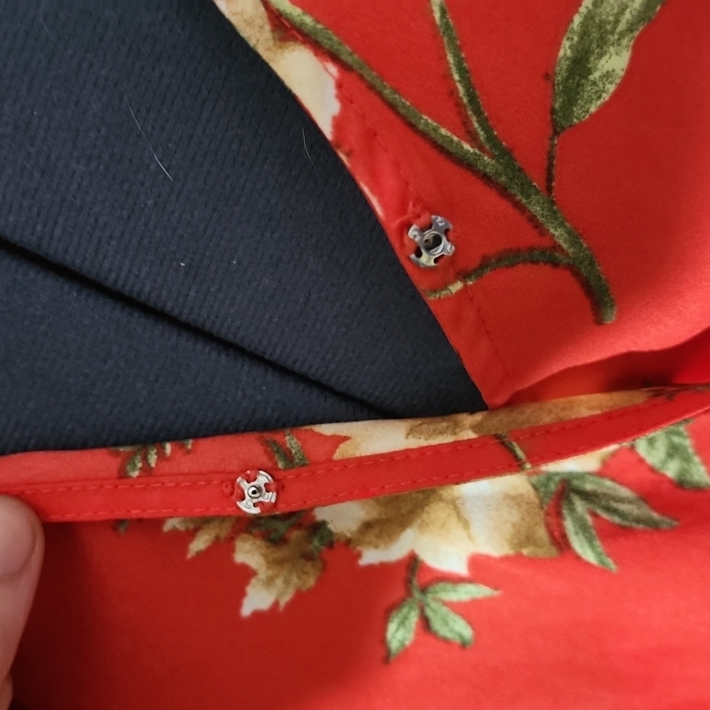 Coral Floral Mini Dress - Picture 3 of 3